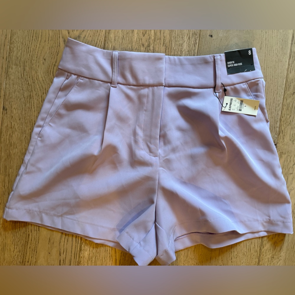 Express High Waist Lavender Shorts